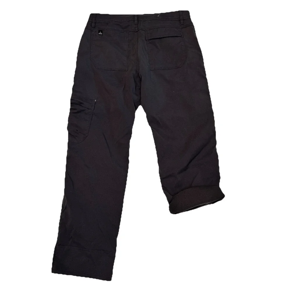 Prana Stetch Zion Straight Pant Mens 31x30 Gray Cargo Belted Hiking Outdoors